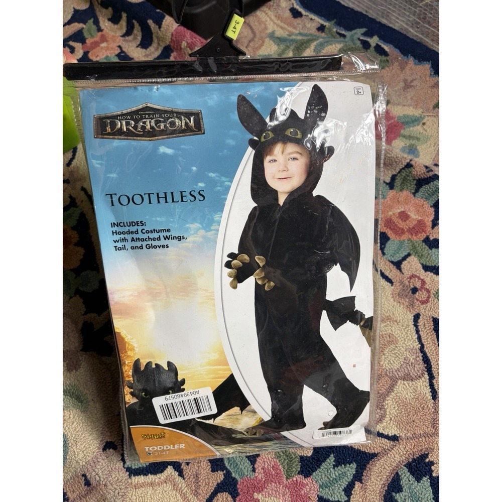 How to Train Your Dragon Toothless Halloween Costume Toddler Size 3-4